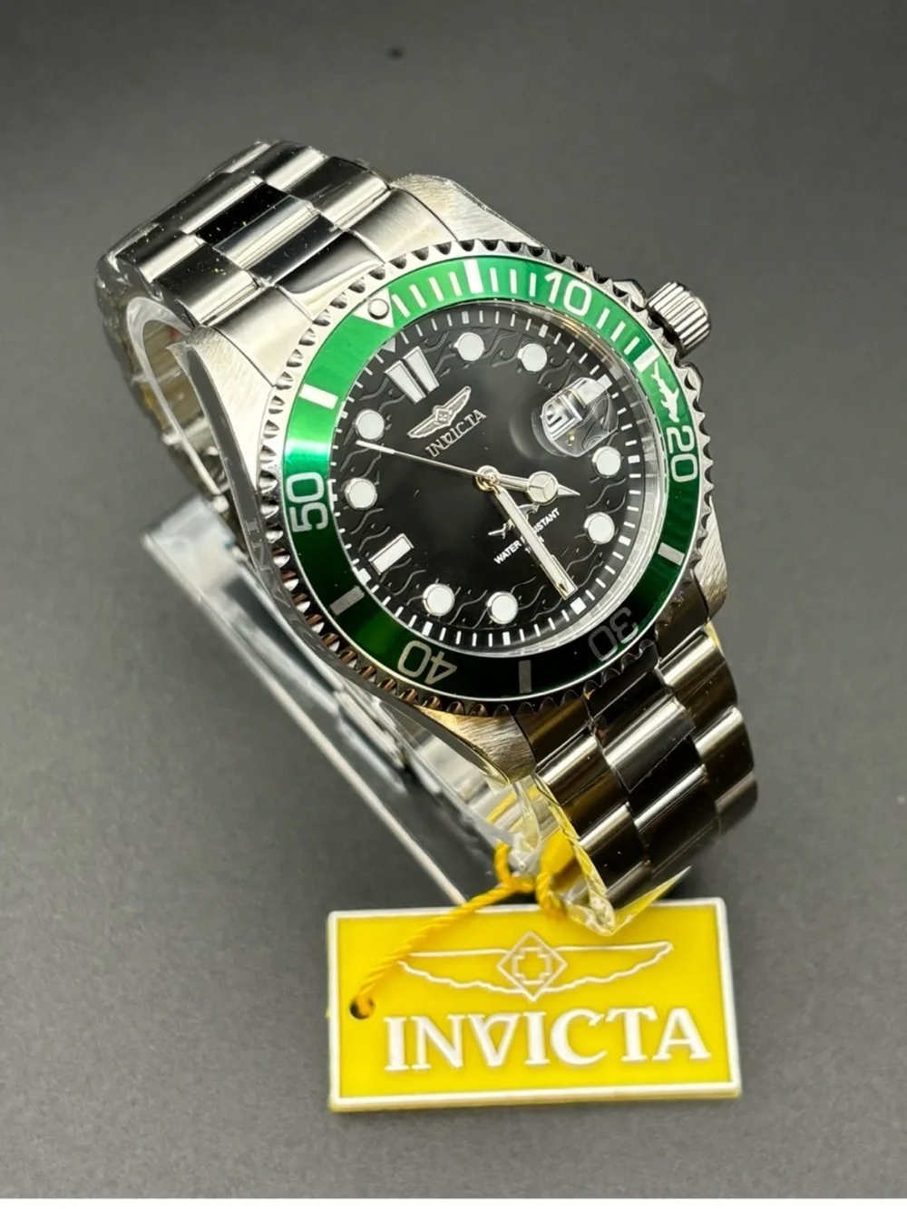 Invicta Pro Diver Selaxis Men’s Watch Black Dial Green Bezel 43mm - 50943